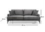 Atelier Del Sofa Papira Sofá de 3 Plazas Gris